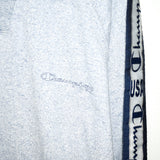 Vintage Champion quarter zipneck sweatshirt jumper sweater pullover hoodie in blueish grey