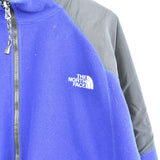 Vintage The North Face zip up tracksuit fleece track jacket trackie sweater windbreaker jumper sweatshirt pullover long sleeve in blue and black.