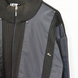 Vintage Lacoste bomber jacket zip up track jacket windbreaker sweatshirt longsleeve tee pullover jumper in dark grey