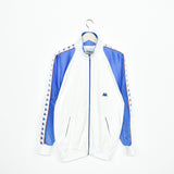 Vintage Kappa tracksuit trackie jacket zip up sweater in white and blue