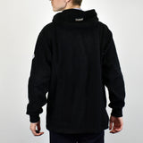 Vintage Napapijri half zip hoodie jumper sweater pullover sweatshirt in black