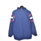 Vintage Adidas zip up track jacket windbreaker sweatshirt longsleeve tee pullover jumper in dark blue white and red