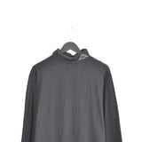 Vintage Kappa turtleneck jumper pullover sweatshirt windbreaker fleece track jacket in black