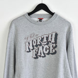 Vintage The North Face crewneck jumper pullover sweatshirt windbreaker fleece track jacket in grey