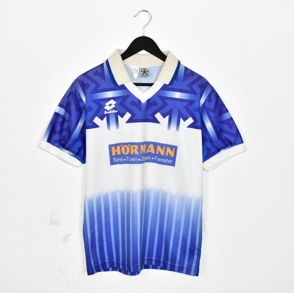 Vintage lotto Hornan polo shirt tee blouse top in blue and white