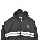 Vintage Nike zip up tracksuit track jacket trackie sweater windbreaker jumper sweatshirt pullover long sleeve in black and white