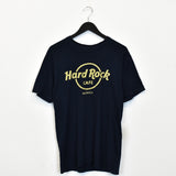 Vintage Hard Rock Cafe Munich t-shirt tee blouse top in navy and yellow