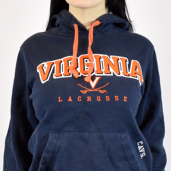 Vintage Champion hoodie jumper sweatshirt sweater pullover in navy blue