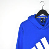 Vintage Adidas hoodie pullover sweatshirt windbreaker fleece track jacket in bright blue