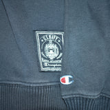 Vintage Champion x Naval Academy sweater jumper sweatshirt pullover long sleeve tracksuit trackie jacket in dark blue