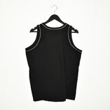 Vintage Adidas sleeveless t-shirt top blouse tee in black and white