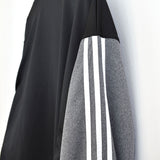 Vintage Adidas jacket windbreaker track jacket bomber jacket fleece pullover zip up jacket in dark and light grey