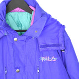 Vintage Fila puffer jacket windbreaker fleece track jacket bomber jacket in purple