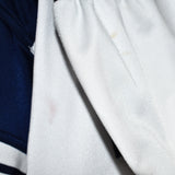 Vintage Nike zip up windbreaker tracksuit track jacket trackie sweater jumper sweatshirt pullover long sleeve in white and blue