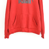 Vintage Puma hoodie long sleeve sweatshirt pullover jumper fleece in bright red and grey