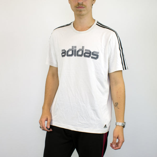 Vintage Adidas t-shirt top blouse tee in white