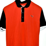Vintage puma polo shirt top blouse tee in red and black