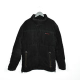 Vintage Tommy Hilfiger velvet puffer jacket windbreaker fleece track jacket bomber jacket in black