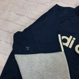 Vintage Adidas tracksuit track jacket fleece windbreaker in blue and gray