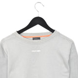 Vintage Reebok jumper hoodie pullover sweatshirt windbreaker track jacket in light grey