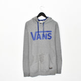 Vintage Vans hoodie long sleeve sweatshirt jumper in grey and blue