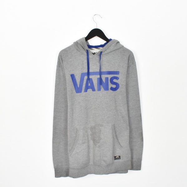 Vintage Vans hoodie long sleeve sweatshirt jumper in grey and blue