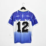 Vintage lotto Hornan polo shirt tee blouse top in blue and white