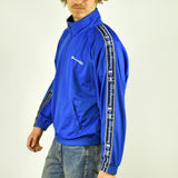 Vintage Champion tracksuit track jacket fleece windbreaker in blue