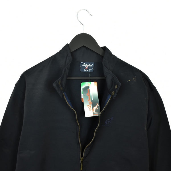 Vintage with tags Australian zip up jacket windbreaker tracksuit track jacket trackie sweater jumper sweatshirt pullover long sleeve in black