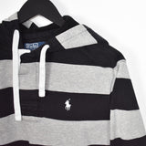 Vintage Polo Ralph Lauren hoodie long sleeve sweatshirt jumper in black and grey