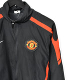 Vintage Nike Manchester United zip up tracksuit track jacket trackie sweater windbreaker jumper sweatshirt pullover long sleeve in dark grey and red