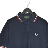 Vintage Fred Perry polo shirt t-shirt tee blouse top in navy