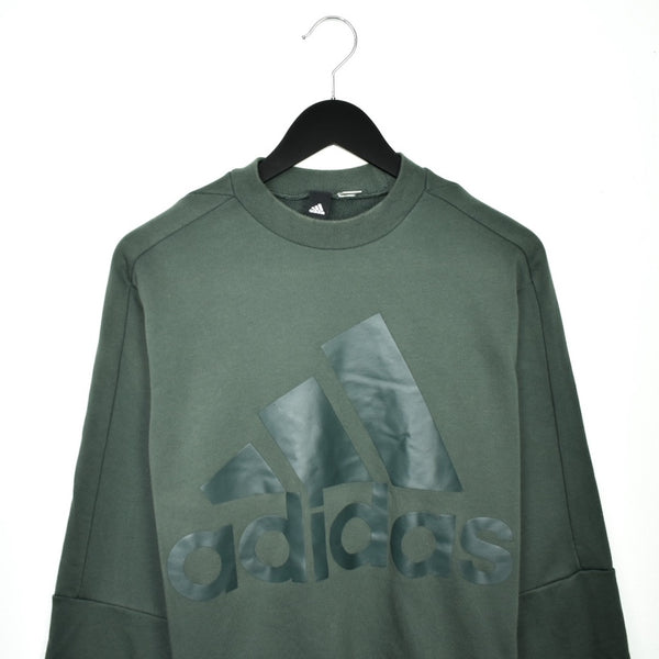 Vintage Adidas sweatshirt pullover jumper hoodie in dark green