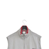 Vintage Nike sweater vest sleeveless sweater jacket zip up jacket tank top gilet vest fleece in grey and red