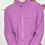 Cute sporty Regatta fleece track jacket hoodie jumper sweater top cardigan pullover in light purple