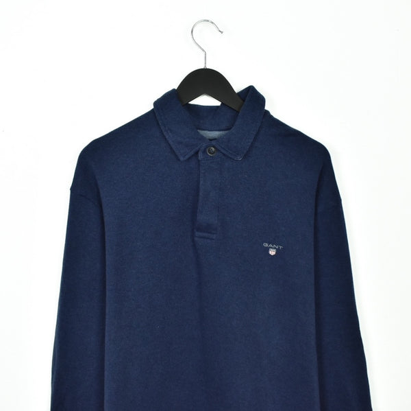 Vintage Gant longsleeve polo shirt t-shirt pullover in blue