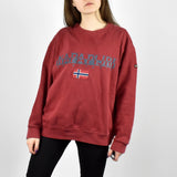 Vintage Napapijri sweatshirt jumper sweater pullover hoodie in red
