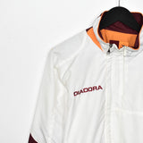 Vintage Diadora jacket track windbreaker coat pullover bomber jacket trench coat in white