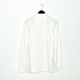 Vintage United colours of Benetton long sleeve polo shirt t-shirt pullover in white