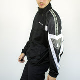 Vintage Champion tracksuit track jacket fleece windbreaker in black