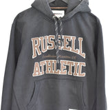 Vintage Russel athletic soft track hoodie jacket jumper longsleeve tee pullover sweatshirt fleece in black