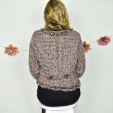 Vintage colourful Liv Collection blazer coat jumper sweater top cardigan pullover in white pink black and green