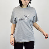 Vintage Puma t-shirt top blouse tee in gray