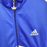 Vintage Adidas windbreaker fleece track jacket bomber jacket in blue