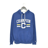 Vintage Champion thin material hoodie jumper sweatshirt sweater pullover in blue