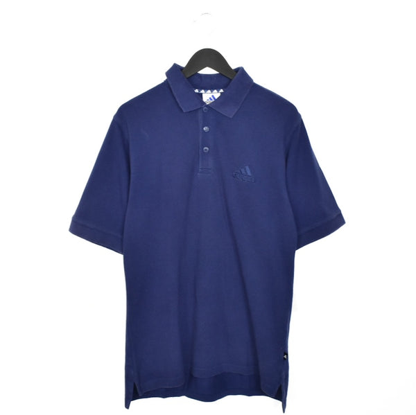 Vintage Adidas polo shirt top blouse tee in dark blue