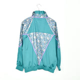 Vintage lotto track jacket zip up jumper sweatshirt sweater pullover in electric blue/green