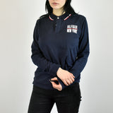 Vintage Tommy Hilfiger long sleeved polo shirt t shirt pullover in navy blue