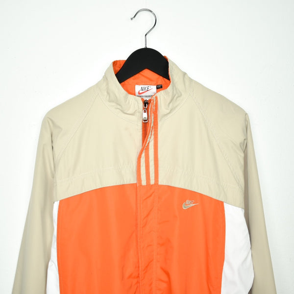 Vintage Nike windbreaker fleece track jacket bomber jacket in orange