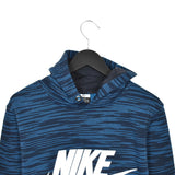 Vintage Nike hoodie pullover sweatshirt windbreaker fleece track jacket in black and blue